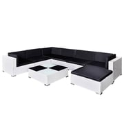 Vidaxl 8 Piece Garden Lounge Set With Cushions Poly Rattan White Vidaxl 8 Piece Garden Lounge Set With Cushions Poly Rattan White