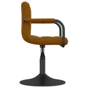 Vidaxl Swivel Dining Chairs 2 Pcs Brown Velvet Vidaxl Swivel Dining Chairs 2 Pcs Brown Velvet