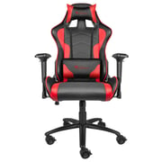 Genesis Gaming Chair Nitro 880 Executive Ergonomic Adjustable Swivel Task Chair with Headrest, Lumbar Support and 4D Armsets - Artificial leather - Black-Red
