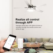 Sonoff iFAN04-L Wi-fi Smart Ceiling Fan with Light Controller Remote/Voice Control White