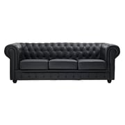 Ingles Sofa Sets Three Seater Sofa in Black Color