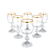Bohemia Transparent-Gold Claudia Glassware 190 ml