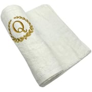 Byft Embroidered Monogrammed Hand Towel Golden Letter Byft Embroidered Monogrammed Hand Towel Golden Letter
