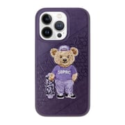Santa Barbara Polo & Racquet Club Crete Series Retro and Classic Embroidery and Emboss design Phone Case for iPhone 14 Purple