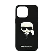 Karl Lagerfeld Saffiano Karl'S Head Patch Hard Case For Iphone 14 Pro Max Black