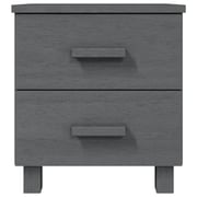 vidaXL Bedside Cabinets HAMAR 2 pcs Dark Grey 40x35x44.5 cm Solid Wood