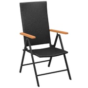 Vidaxl 9 Piece Garden Dining Set Black And Brown Vidaxl 9 Piece Garden Dining Set Black And Brown