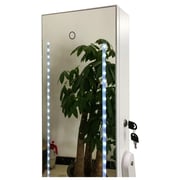 CLASS Jewellery Mirror Cabinet with LED Lights & Cupboard Inside, White CL6563WT