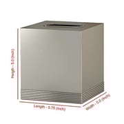 Nu Steel Special Metal Square Facial Tissue Box Cover Holder For Bathroom Vanity Countertops, Bedroom Dressers, Night Stands, Desks And Tables-Pewter Finish Nu Steel Special Metal Square Facial Tissue Box Cover Holder For Bathroom Vanity Countertops, Bedroom Dressers, Night Stands, Desks And Tables-Pewter Finish