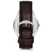 Omax Classic Series Brown Leather Analog Watch For Men JD01C35I