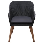 Vidaxl Outdoor Chairs With Cushions 2 Pcs Poly Rattan Black Vidaxl Outdoor Chairs With Cushions 2 Pcs Poly Rattan Black