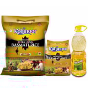 Kohinoor Extra Long Gold Basmati Rice, 5kg + 1Kg + Sunflower Oil 1.8L Kohinoor Extra Long Gold Basmati Rice, 5kg + 1Kg + Sunflower Oil 1.8L
