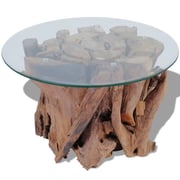 vidaXL Coffee Table Solid Teak Driftwood 60 cm vidaXL Coffee Table Solid Teak Driftwood 60 cm