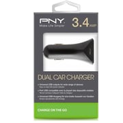PNY Car Charger 3.4 Amps Dual USB Port Black PNY Car Charger 3.4 Amps Dual USB Port Black