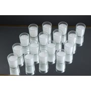 Unscented S/16 Glass Votive Candle White D5xh6cm Unscented S/16 Glass Votive Candle White D5xh6cm