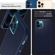 Spigen Liquid Air designed For iPhone 12/12 PRO case cover (6.1 inch)- Navy Blue Spigen Liquid Air designed For iPhone 12/12 PRO case cover (6.1 inch)- Navy Blue