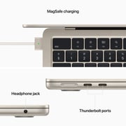 Apple MacBook Air 13.6-inch (2022) - Apple M2 Chip / 8GB RAM / 256GB SSD / 8-core GPU / macOS Monterey / English & Arabic Keyboard / Starlight / Middle East Version - [MLY13AB/A]