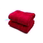 Rahalife 100% Cotton|2-piece Hand Towel Set 40x70 Cm|maroon|classic Collection Rahalife 100% Cotton|2-piece Hand Towel Set 40x70 Cm|maroon|classic Collection