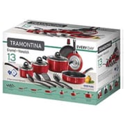 Tramontina 13Pc Everyday Cookware Red Se Non Stick