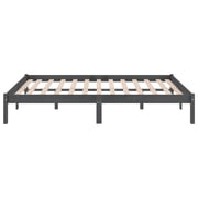 Vidaxl Bed Frame Grey Solid Wood Pine 200x200 Cm Vidaxl Bed Frame Grey Solid Wood Pine 200x200 Cm