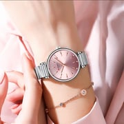 Curren CRN9081-SLVR/PINK-Stainless Steel Luxury Fashion Wristwatch