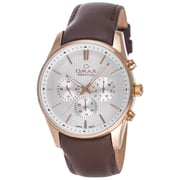 Omax PG11R65I Mens Multifunction Leather Watch Omax PG11R65I Mens Multifunction Leather Watch