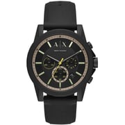 Armani Exchange Outerbanks Black Silicone Analog Men Watch AX1343 Armani Exchange Outerbanks Black Silicone Analog Men Watch AX1343