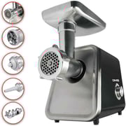 DMS Meat Grinder Electric 2000W Shredder Metal Gear 3 Perforated Discs Silver - FW2000