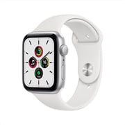 Apple Watch SE GPS 44mm Silver Aluminum Case with White Sport Band