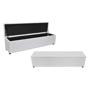 Leatherette Storage Benches Large Bench White