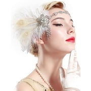 BABEYOND Vintage 920S Flapper Headband Roaring 20S Great Gatsby Headpiece With Peacock Feather Hair Accessories BABEYOND Vintage 920S Flapper Headband Roaring 20S Great Gatsby Headpiece With Peacock Feather Hair Accessories