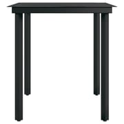 Vidaxl Garden Dining Table Black 140x70x74 Cm Steel And Glass Vidaxl Garden Dining Table Black 140x70x74 Cm Steel And Glass