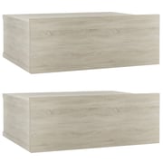 vidaXL Floating Nightstands 2 pcs Sonoma Oak 40x30x15 cm Engineered Wood vidaXL Floating Nightstands 2 pcs Sonoma Oak 40x30x15 cm Engineered Wood