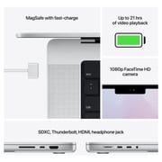MacBook Pro 16-inch (2021) - M1 Max Chip 32GB 1TB 32-core GPU Silver English Keyboard Middle East Version MacBook Pro 16-inch (2021) - M1 Max Chip 32GB 1TB 32-core GPU Silver English Keyboard Middle East Version
