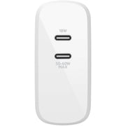 Belkin Dual Usb-c Pd Gan Wall Charger 63w Eu, Fast Charge Lightweight & Compact Home Charger Compatible For Samsung, Macbook Pro, Macbook Air, Ipad Pro, Iphone - White Belkin Dual Usb-c Pd Gan Wall Charger 63w Eu, Fast Charge Lightweight & Compact Home Charger Compatible For Samsung, Macbook Pro, Macbook Air, Ipad Pro, Iphone - White