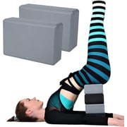 ULTIMAX 2 Pack Yoga Blocks High Density EVA Foam Brick Soft Non-Slip Surface Exercise Bricks Stability and Balance for Exercise, Yoga, Pilates, Meditation, Aid Balance- Assorted Color