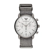 Emporio Armani AR11240 Aviator Grey Fabric Men Watch Emporio Armani AR11240 Aviator Grey Fabric Men Watch