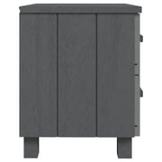 vidaXL Bedside Cabinets HAMAR 2 pcs Dark Grey 40x35x44.5 cm Solid Wood