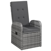 vidaXL 7 Piece Garden Dining Set with Cushions Grey vidaXL 7 Piece Garden Dining Set with Cushions Grey