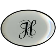 Mud Pie Letter H Monogram Initial Coin Holder Or Soap Dish 257308 5.5X3.75X.75 White Black Mud Pie Letter H Monogram Initial Coin Holder Or Soap Dish 257308 5.5X3.75X.75 White Black