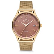 Omax Vintage Collection Gold Mesh Analog Watch For Unisex VC06G51I