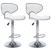 Vidaxl Bar Stools 2 Pcs White Faux Leather Vidaxl Bar Stools 2 Pcs White Faux Leather
