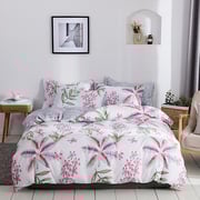 King Size Bedding Set of 6 Pcs Leaves Design