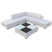 Vidaxl 6 Piece Garden Lounge Set With Cushions Poly Rattan White Vidaxl 6 Piece Garden Lounge Set With Cushions Poly Rattan White