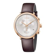 Calvin Klein High Noon Brown Leather Men Analog Watch K8M276G6