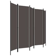 Vidaxl 5-panel Room Divider Anthracite 250x180 Cm Vidaxl 5-panel Room Divider Anthracite 250x180 Cm