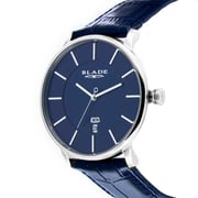 BLADE Sphere Navy 3650G1SBB SS & Leather Day-Date Men's Watch BLADE Sphere Navy 3650G1SBB SS & Leather Day-Date Men's Watch