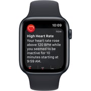 Apple Watch SE GPS 44mm Midnight Aluminum Case with Midnight Sport Band - Regular