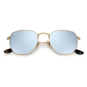 RayBan RB3548N-001/30-54 New Hexagon Gold Unisex Sunglasses RayBan RB3548N-001/30-54 New Hexagon Gold Unisex Sunglasses