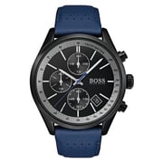 Hugo Boss Grand Watch For Men with Blue Leather Strap